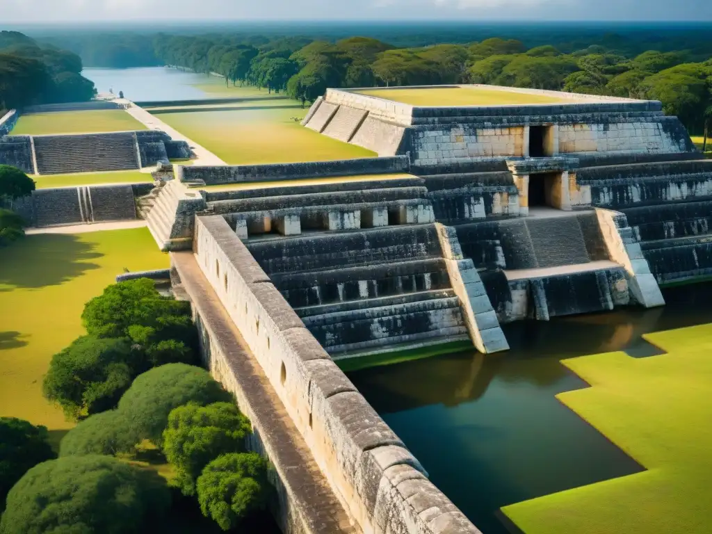 Detalle del innovador sistema hidráulico en Chichén Itzá, revelando secretos arquitectura