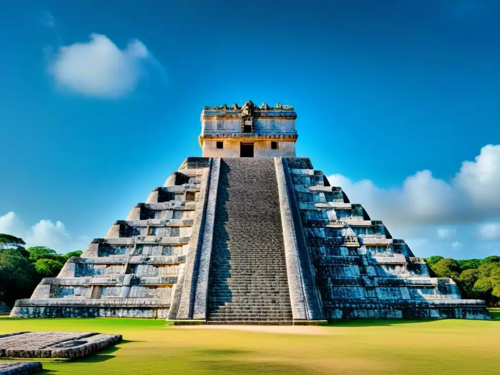 Detalle de observatorio maya en Chichén Itzá, técnicas mayas pronosticar eventos celestes