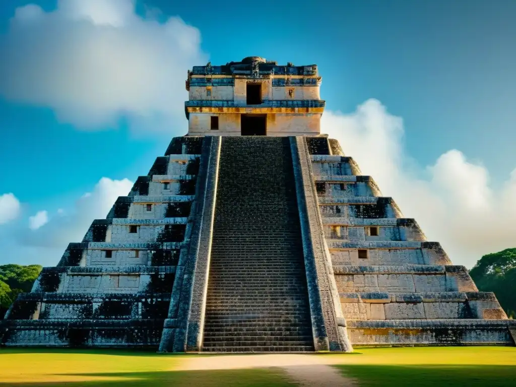 Detalle de las talladas alineaciones astronómicas en el observatorio maya de Chichén Itzá