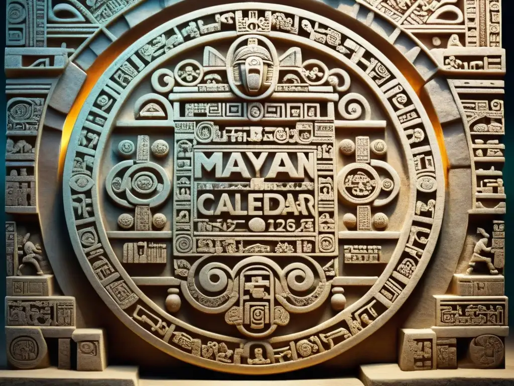 Detalles asombrosos del calendario Maya, resaltando la precisión y arte de esta civilización