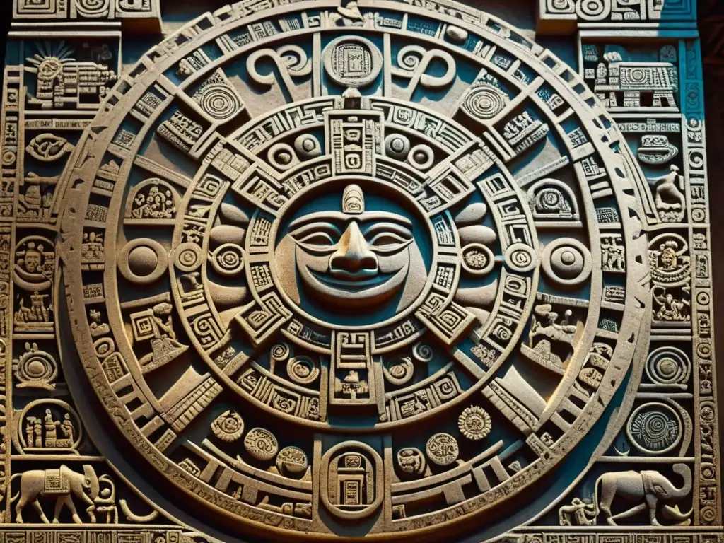 Detalles astronómicos en la piedra del calendario maya, revelando su uso astronómico en edificaciones mayas