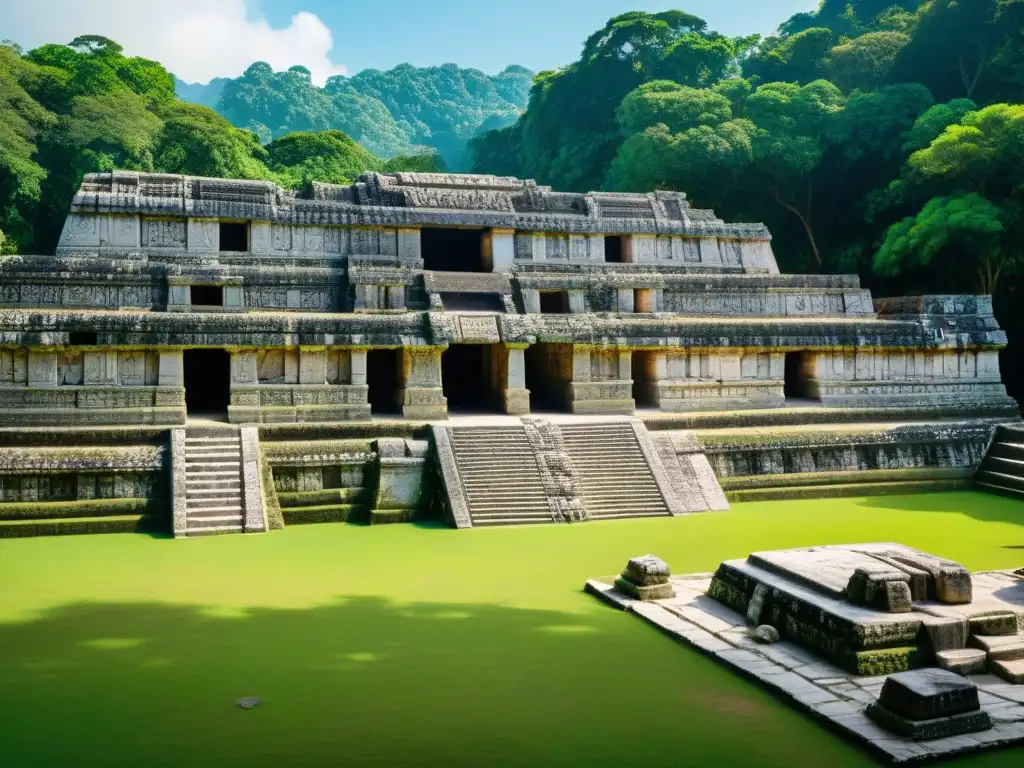 Detalles impresionantes de las inscripciones mayas en el Templo de las Inscripciones en Palenque