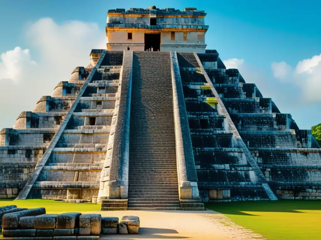 Detalles impresionantes del Templo de Kukulcán en Chichén Itzá resaltan la influencia de la arquitectura Maya en el diseño contemporáneo