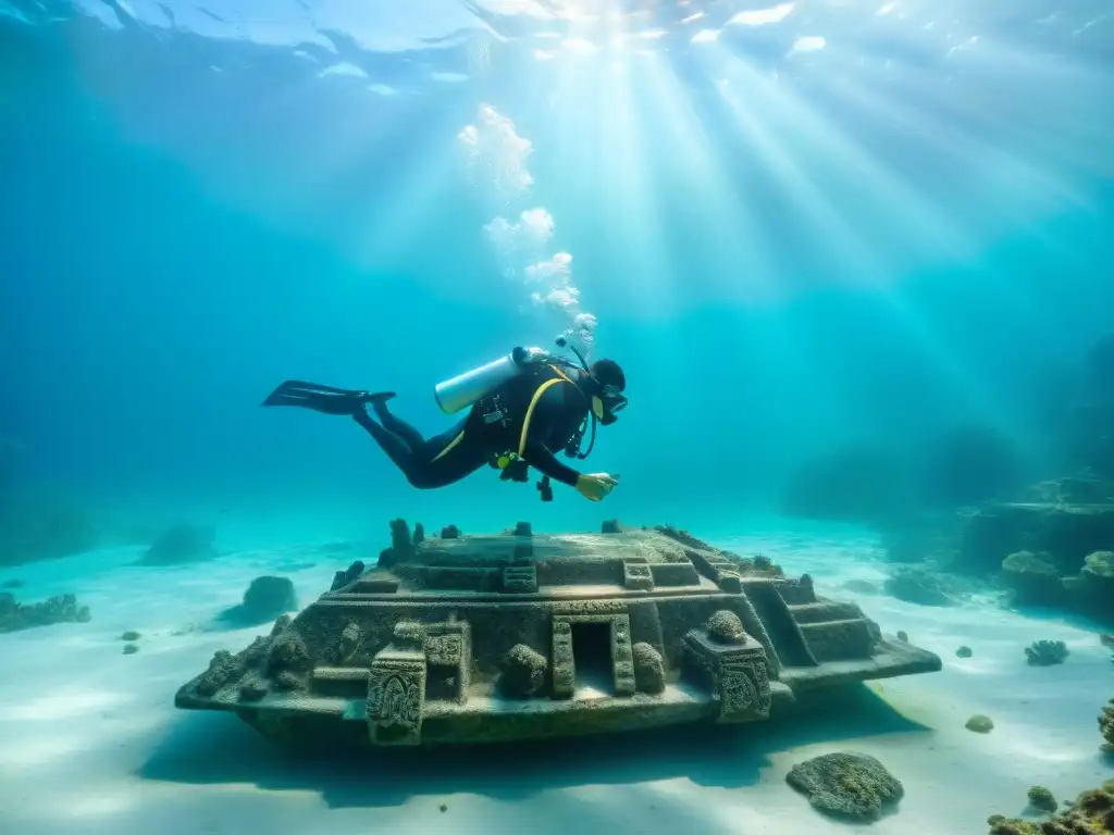 Emocionante arqueología submarina: equipo descubre artefacto maya bajo el mar