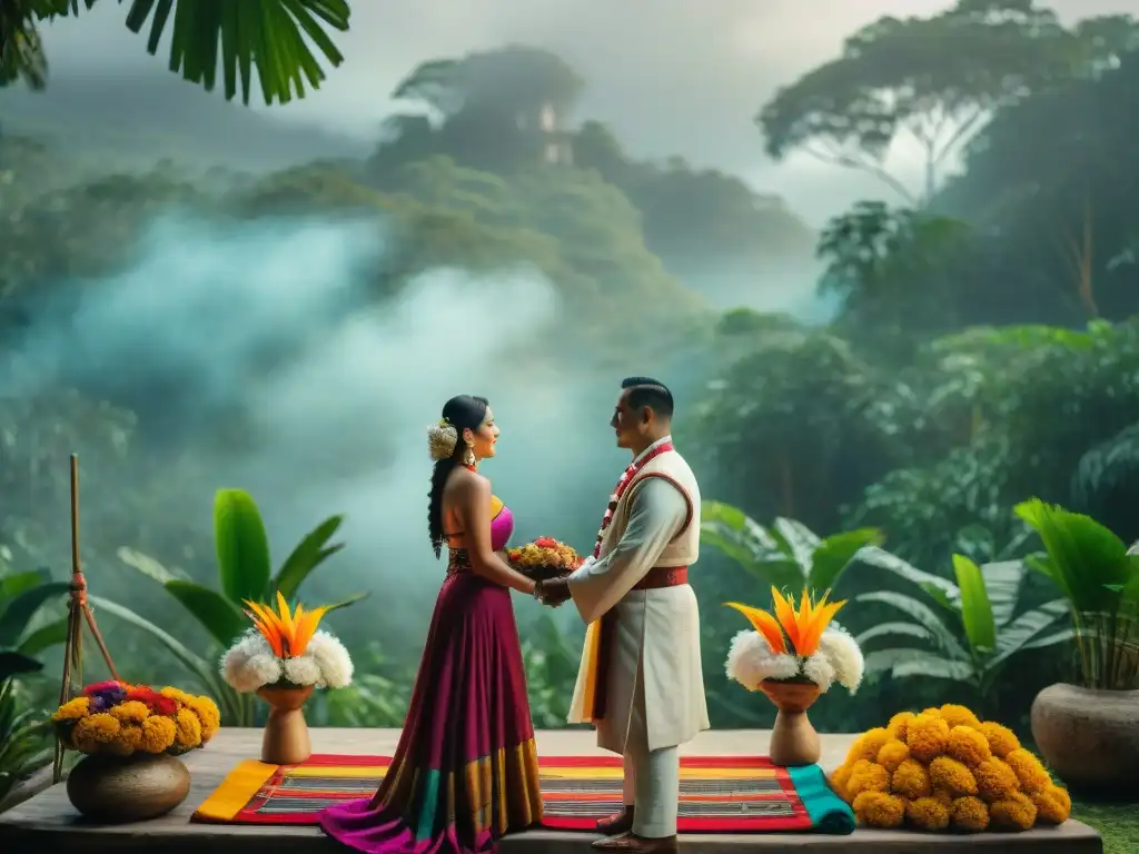 'Emotiva ceremonia de boda Maya en la jungla: significado rituales matrimonio cultura maya'