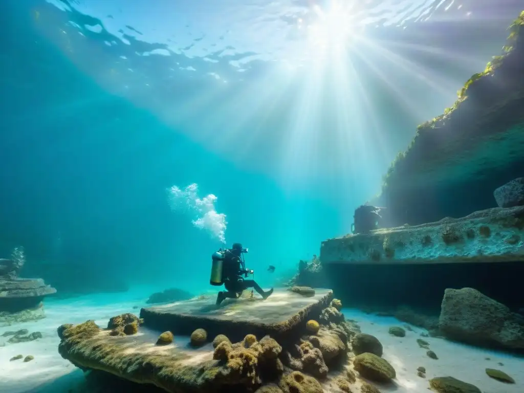 Equipo de arqueólogos subacuáticos excava reliquia maya preservada en cenote