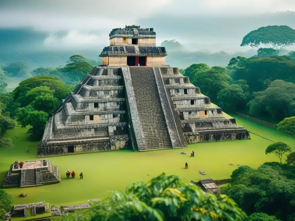 Equipo de arqueólogos excavando ruinas mayas en Copán, Honduras