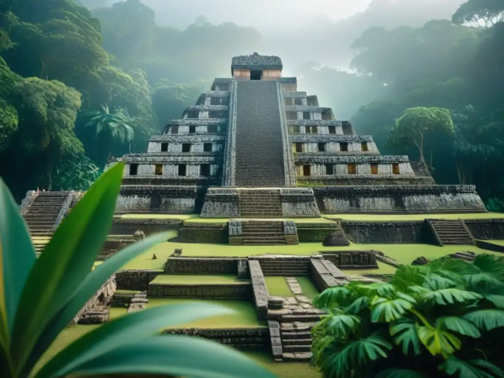 Equipo de arqueólogos preservando ruinas mayas en la selva