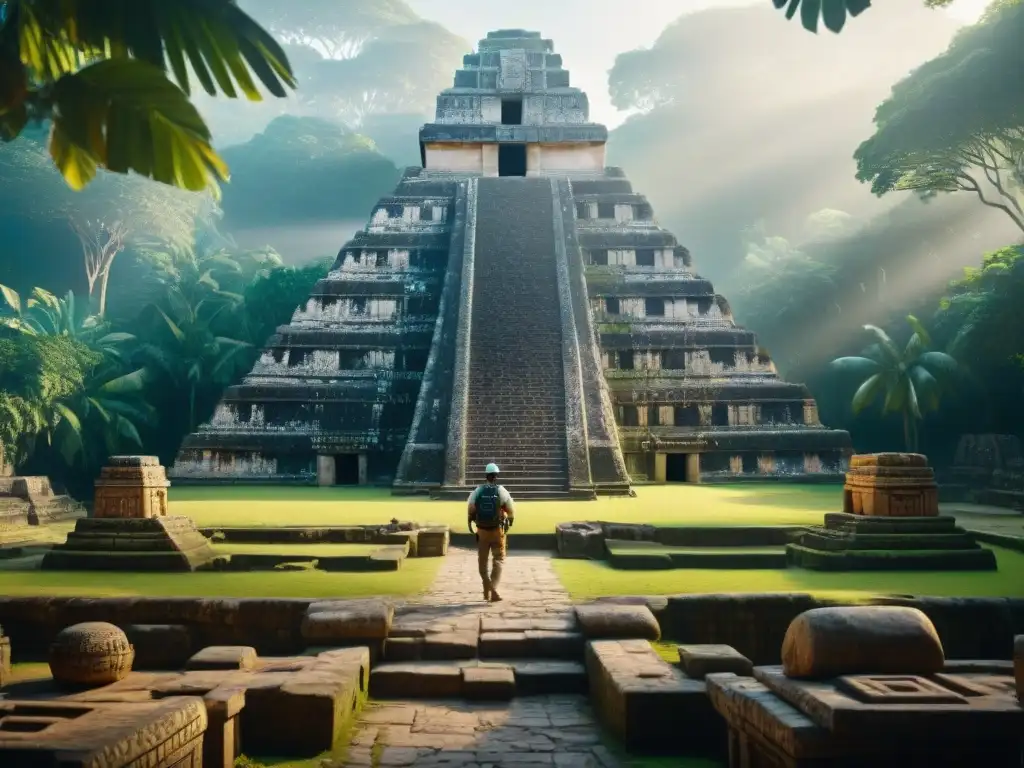 Equipo de arqueólogos usando tecnología 3D para descubrir rituales mayas en templo