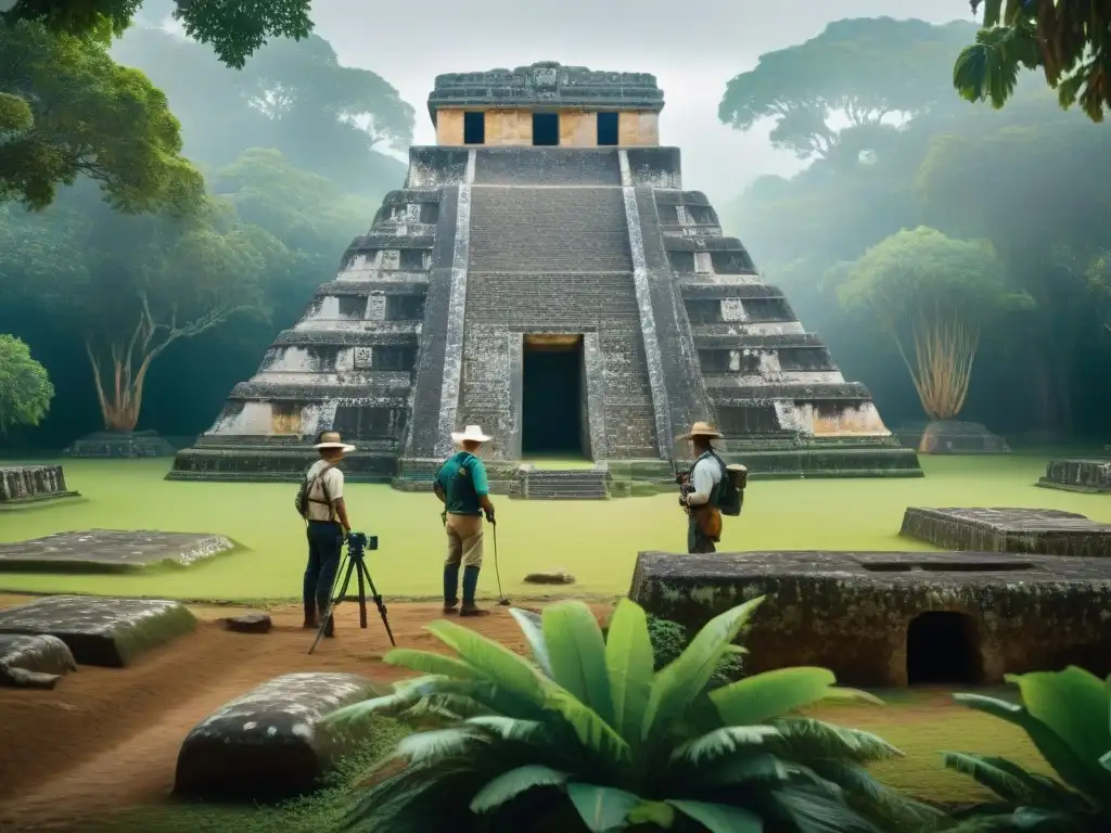 Equipo de arqueólogos usa tecnología contra saqueo tumbas mayas en sitio de excavación en la selva