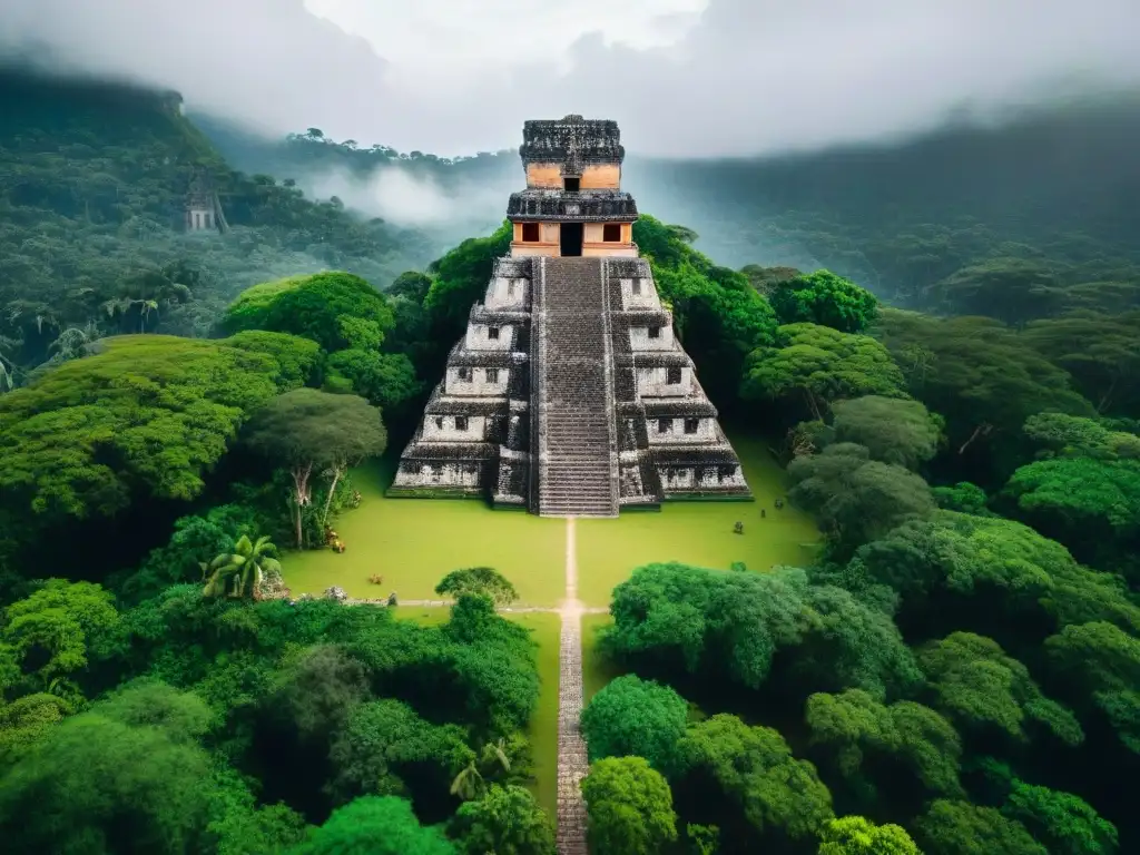 Equipo de arqueólogos utilizando tecnologías para preservar monumentos mayas en la jungla