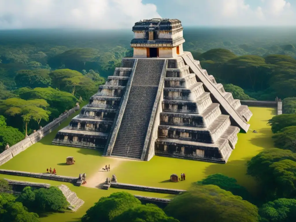 Equipo de arqueólogos usando tecnologías para conservar templos mayas