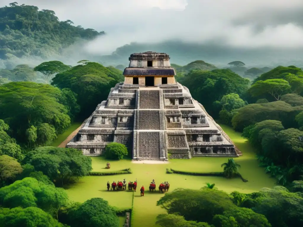 Equipo de arqueólogos protegiendo tumba maya en la selva con tecnología contra saqueo