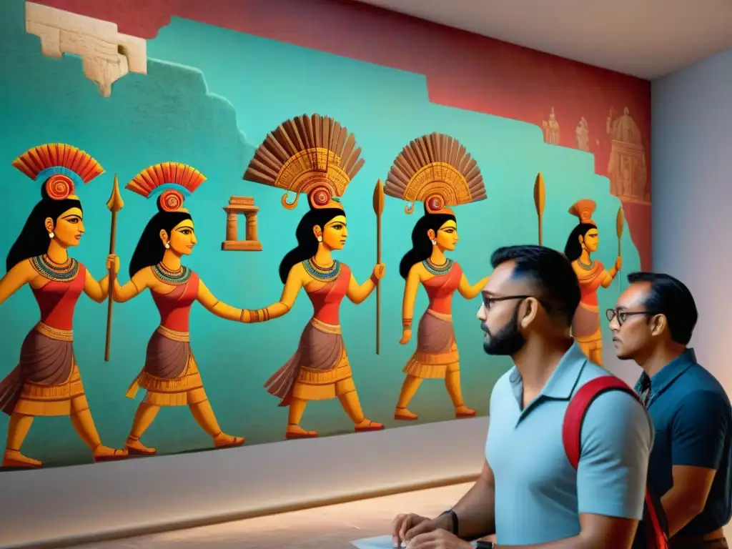 Un equipo de especialistas en arqueología y tecnología realiza una reconstrucción virtual de frescos mayas en un templo antiguo