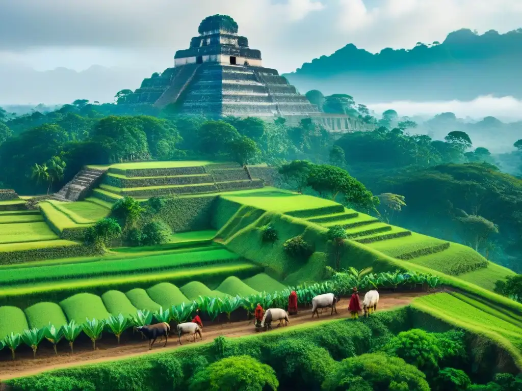 Escena maya: técnicas agrícolas innovadoras de los mayas en armonía con la naturaleza