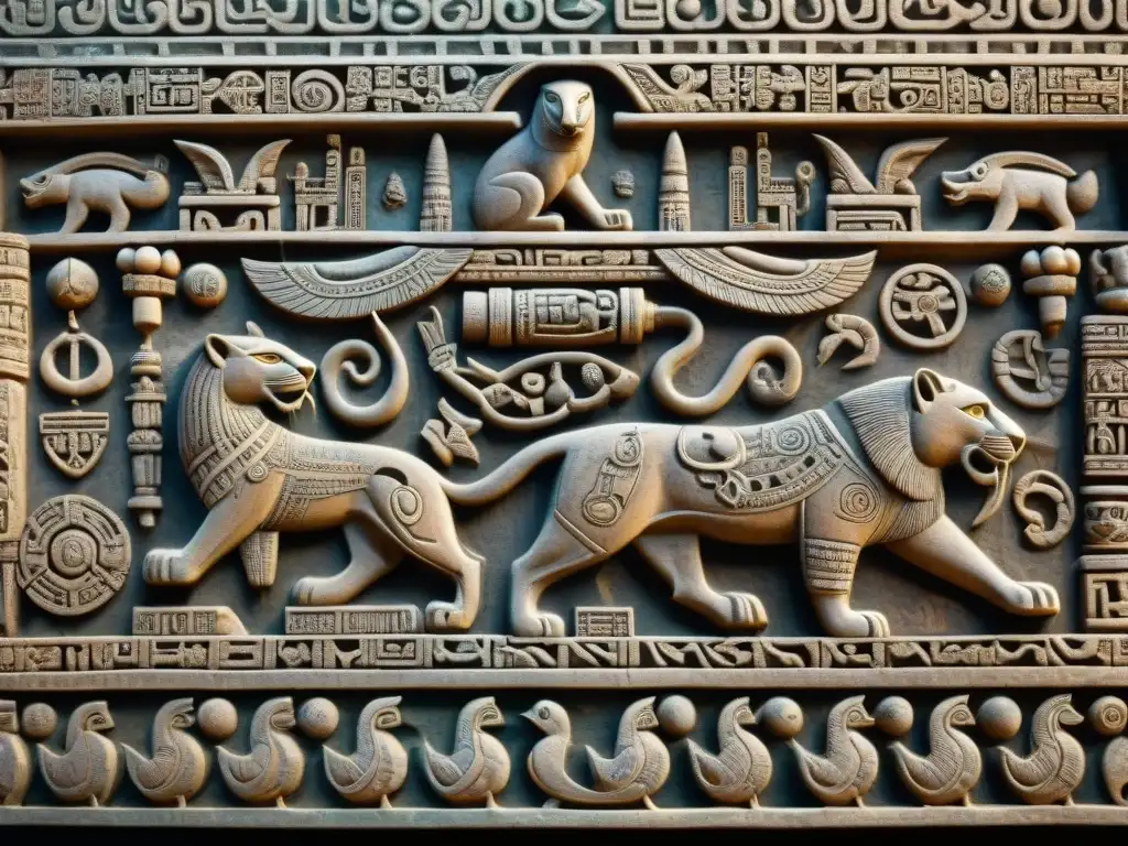 Escultura en piedra muestra la conexión entre animales y espiritualidad en el comercio maya