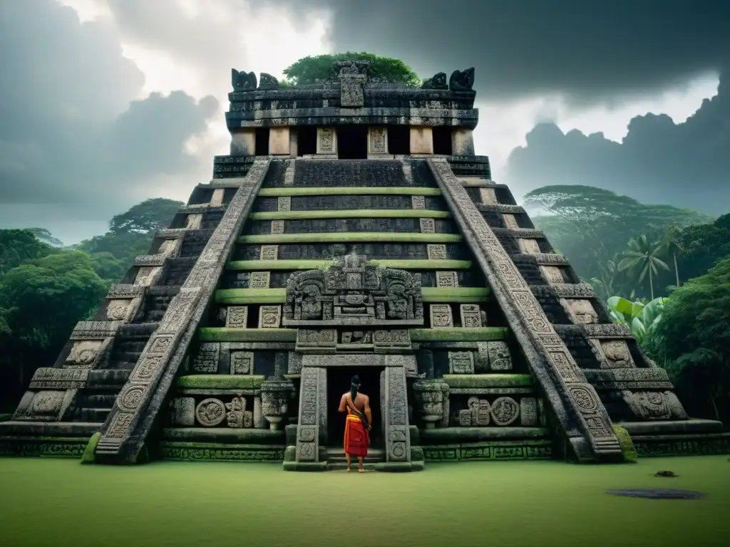 Escultura de piedra maya detalla dualidad del bien y el mal, reflejando el código ético maya y su análisis cultural