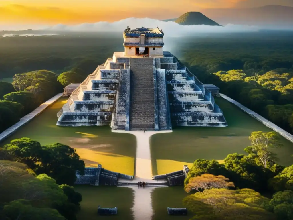 Chichen Itza: Serpiente de luz en equinoccio Esplendor de las alineaciones celestes en cultura maya en Chichen Itza durante el equinoccio