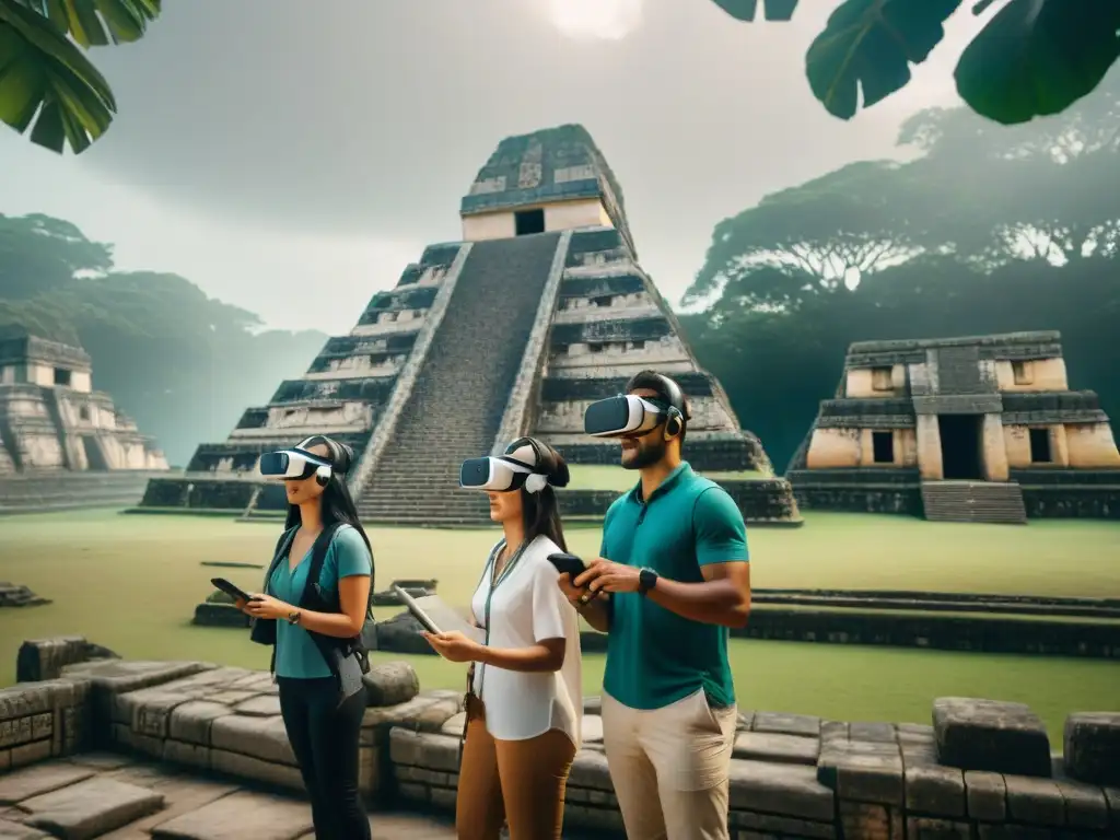 Estudiantes exploran ruinas mayas en realidad virtual con tecnología educativa gamificada