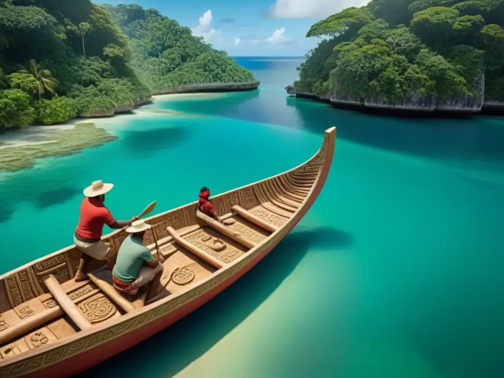 Excavación detallada de una canoa Maya bien conservada en sitio arqueológico costero