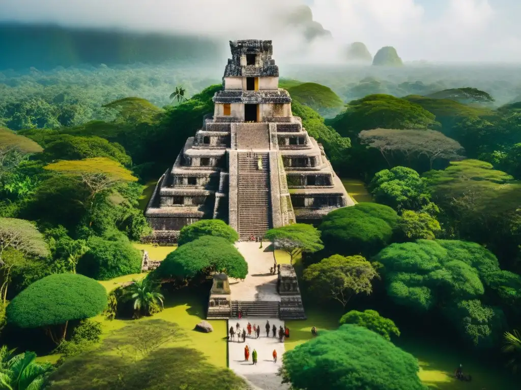 Excavación en sitio maya con prácticas sostenibles en turismo maya