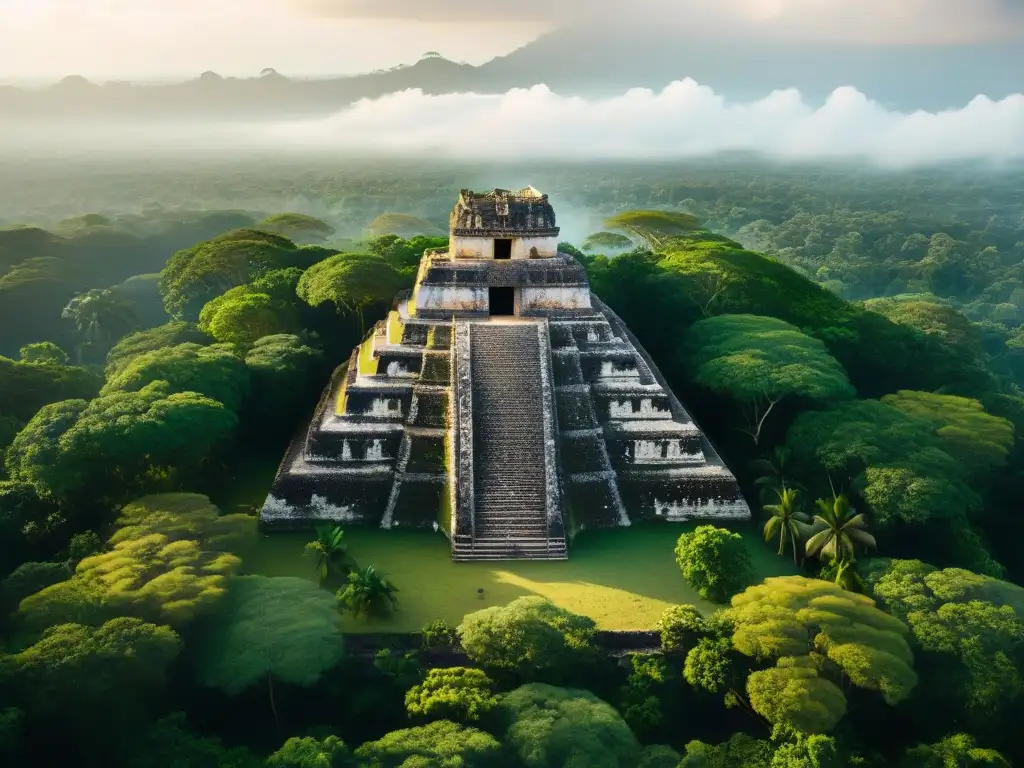 Expediciones a ruinas mayas olvidadas entre la exuberante selva, con misteriosos matices de sombra y luz