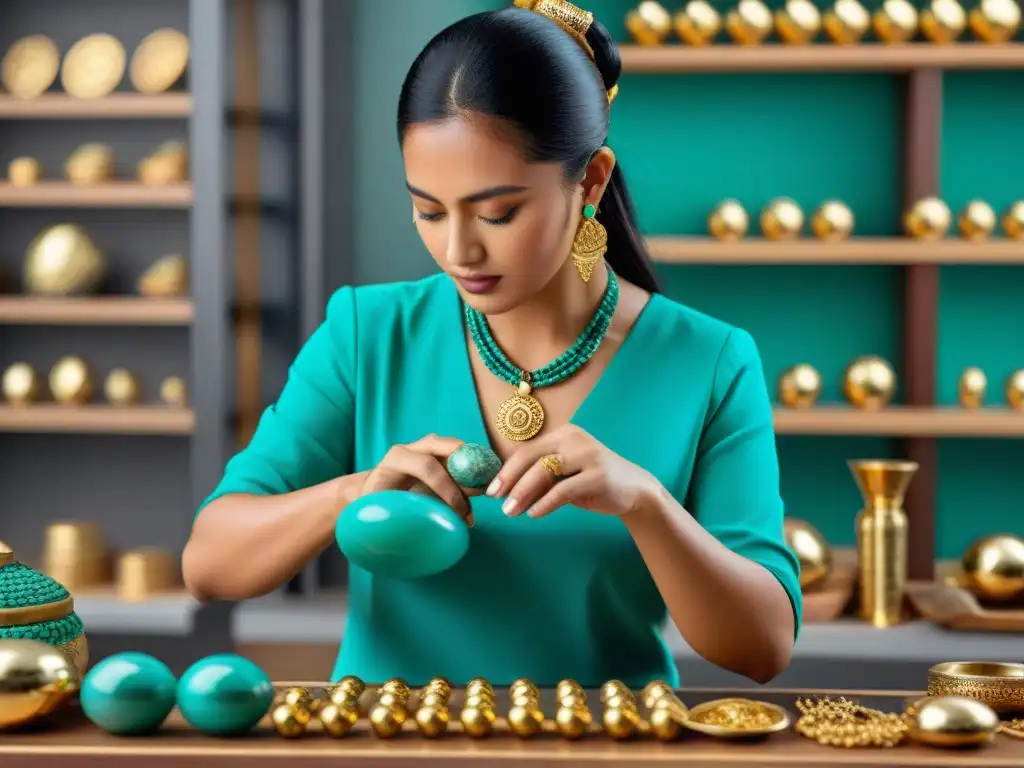 Un experto artesano crea joyería inspirada en los dioses mayas, simbolizando tradición y belleza