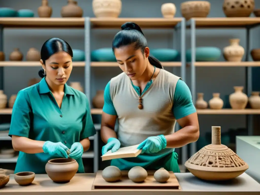 Expertos conservando cultura maya en laboratorio histórico