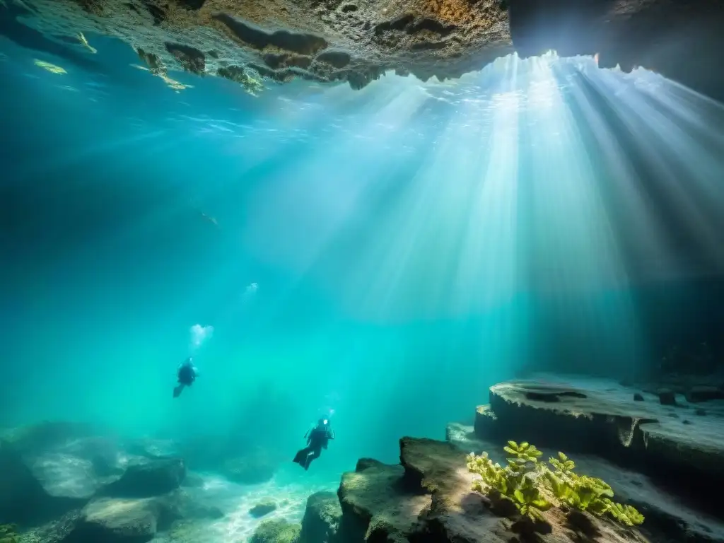 Exploración de cenotes impresionantes, reflejando la belleza de la civilización maya