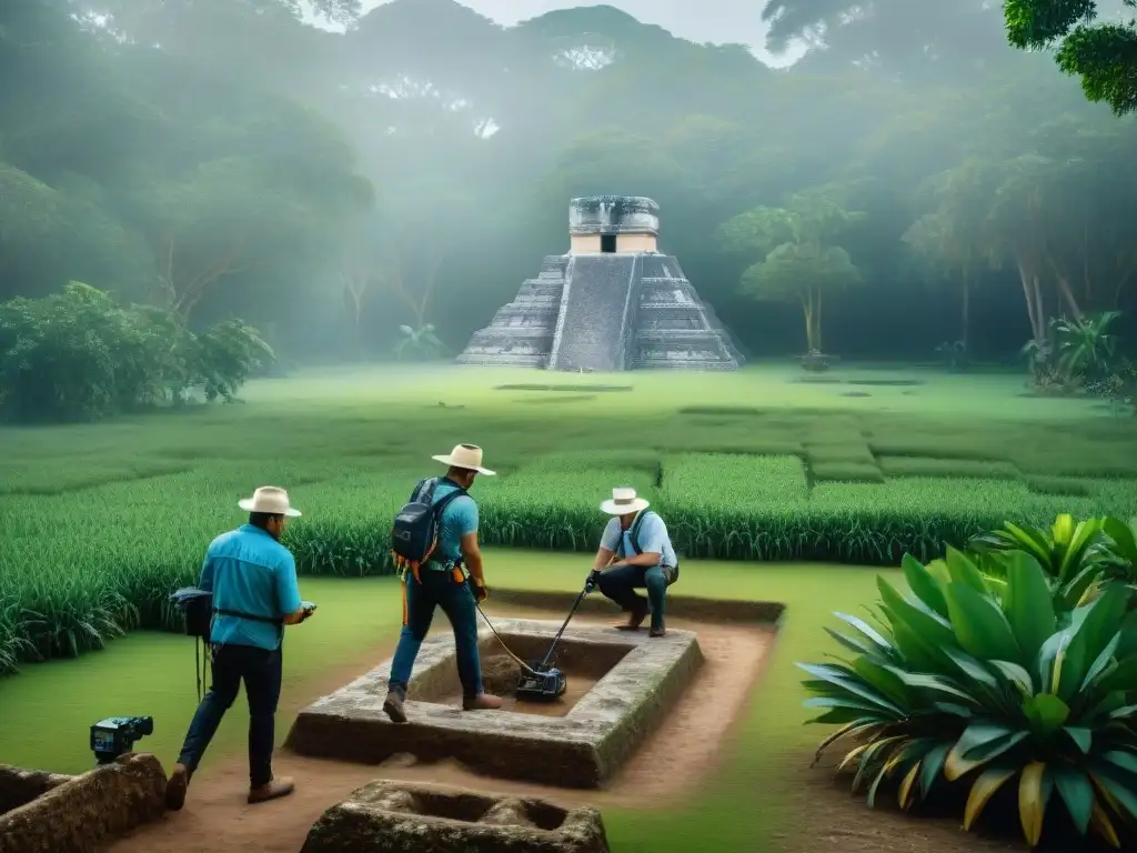 Exploración no invasiva de enterramientos mayas por un equipo de arqueólogos con tecnologías estudio enterramientos mayas