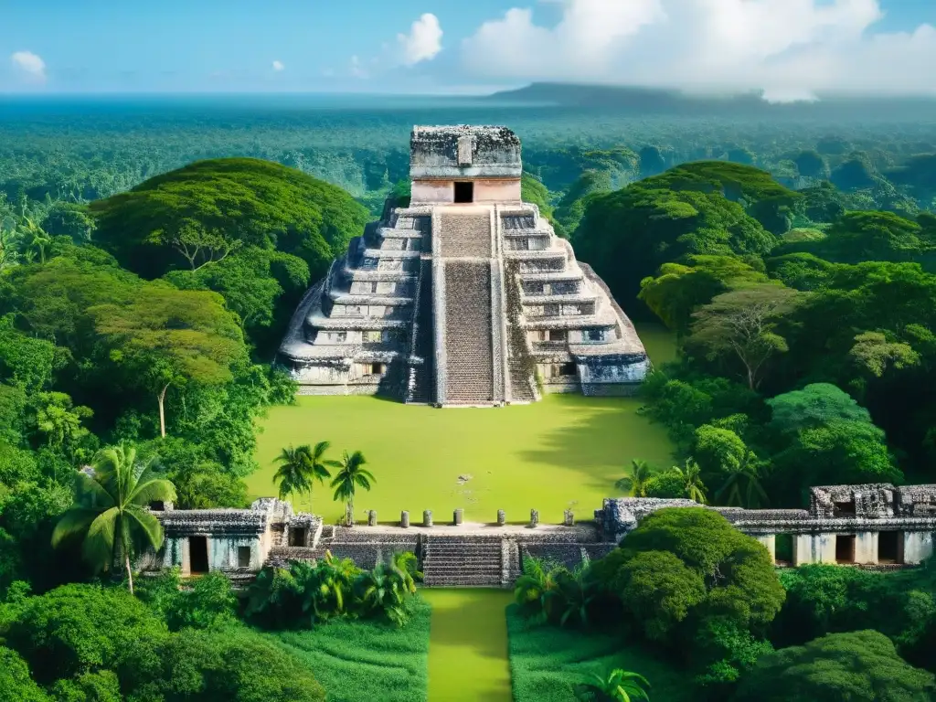 Exploradores estudian ruinas mayas en jungla, mostrando impacto cambio climático cultura maya