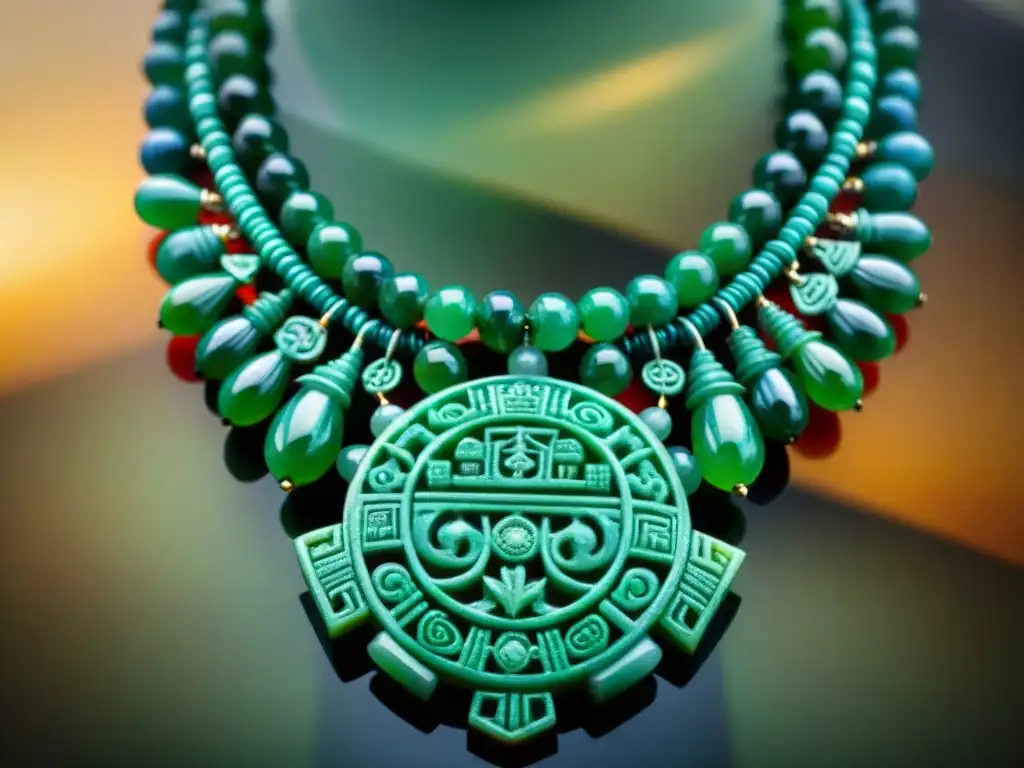 Una exquisita joya maya de jade con símbolos tradicionales