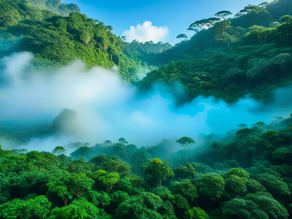 Exuberante selva en la región Maya, biodiversidad en peligro por impacto cambio climático