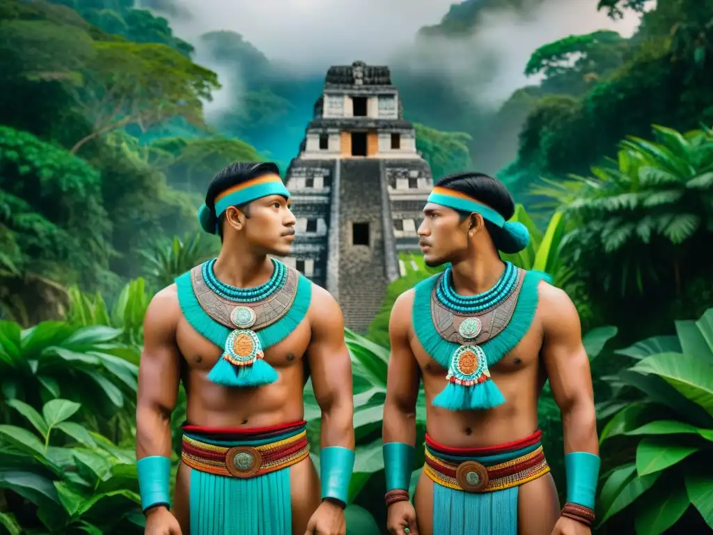 Los gemelos heroicos mayas libran una batalla épica entre la exuberante selva y antiguas ruinas