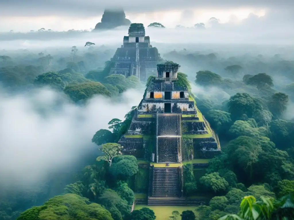 Los gigantes monumentales emergen de la niebla en Tikal, revelando su significado cósmico