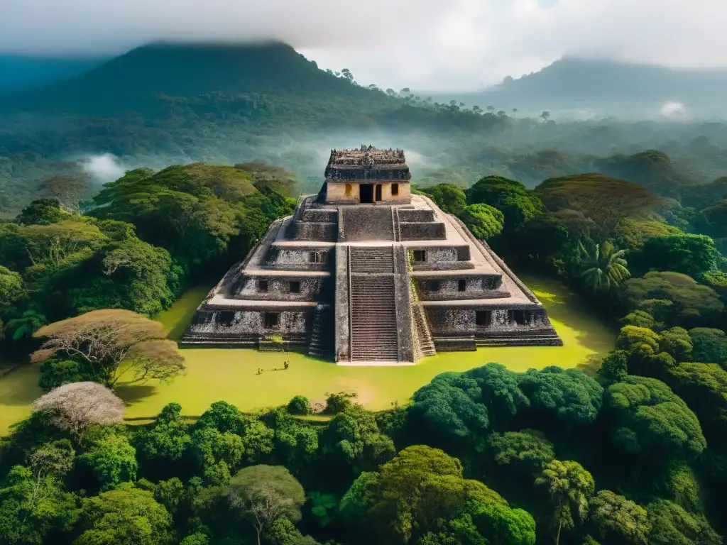 Descubre la grandiosidad de Dos Pilas Mayas desde el aire, rodeado de exuberante jungla guatemalteca