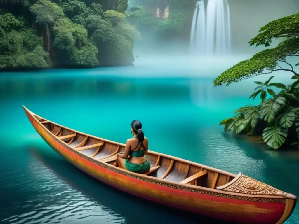 Hábiles artesanos mayas tallan una canoa en la selva