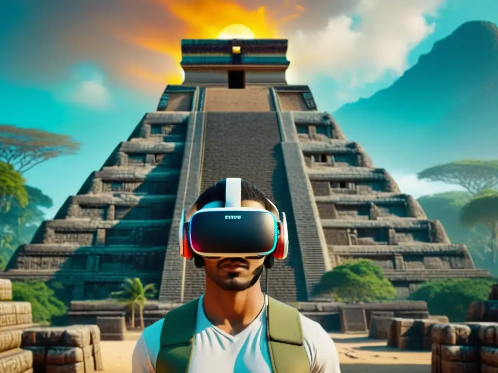 Explora la historia maya en realidad aumentada: una fusión impresionante de pasado y presente en un vibrante y detallado mundo 3D