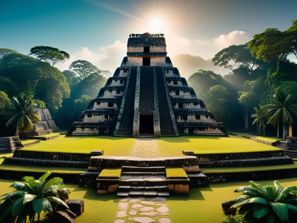 La imagen muestra la precisión y complejidad de la arquitectura maya, con detalles astronómicos