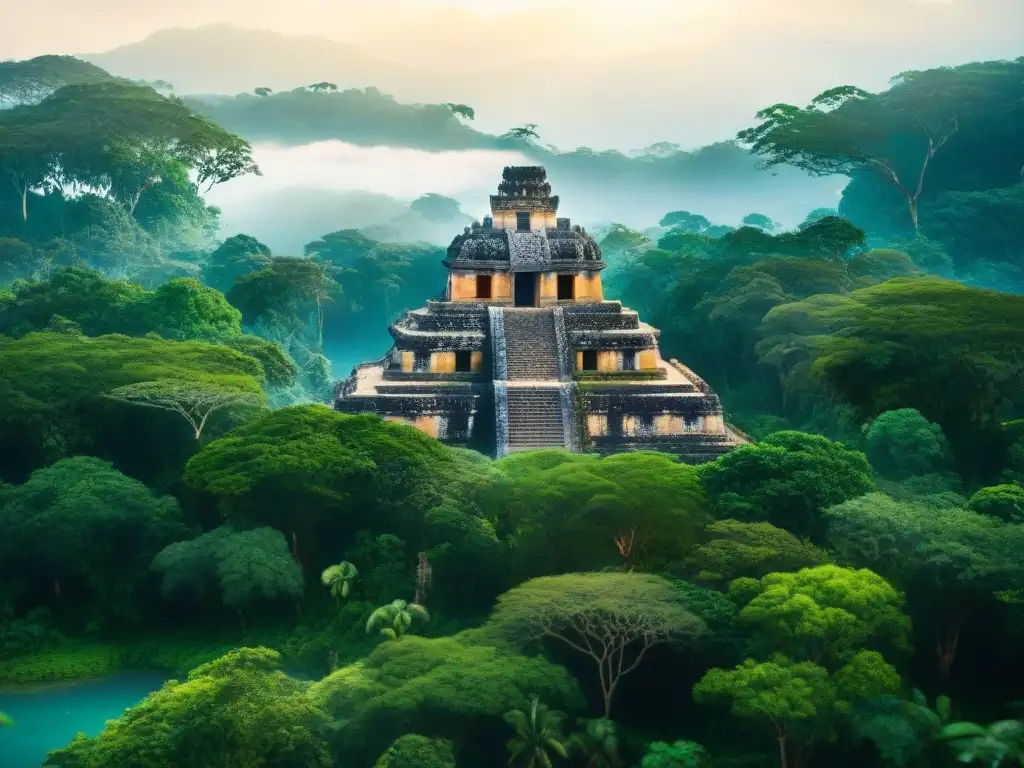 Imponente civilización maya emerge en exuberante jungla, reflejando impacto ambiental