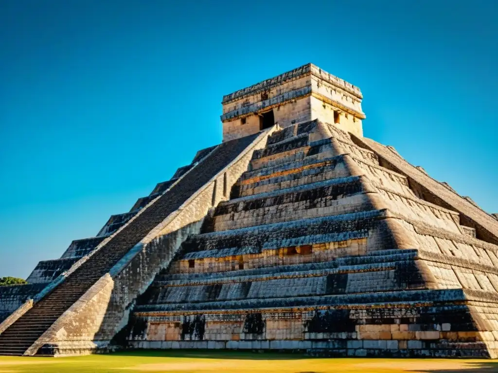 Imponente pirámide de El Castillo en Chichén Itzá, destaca su arquitectura maya