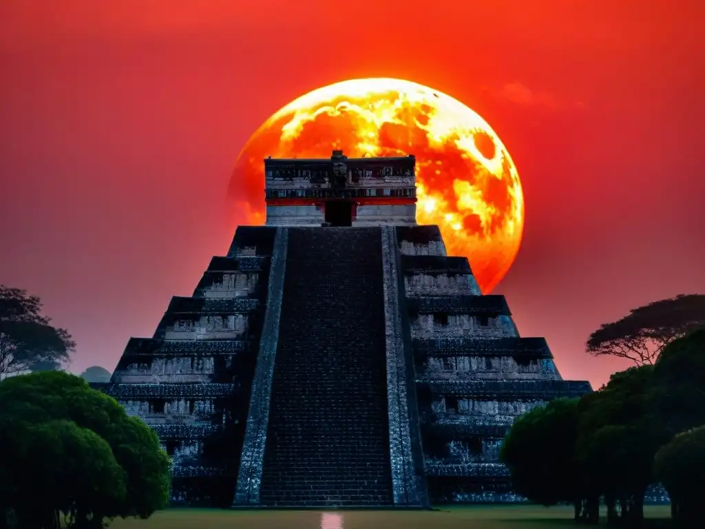 Imponente templo maya con rituales mayas fenómenos astronómicos