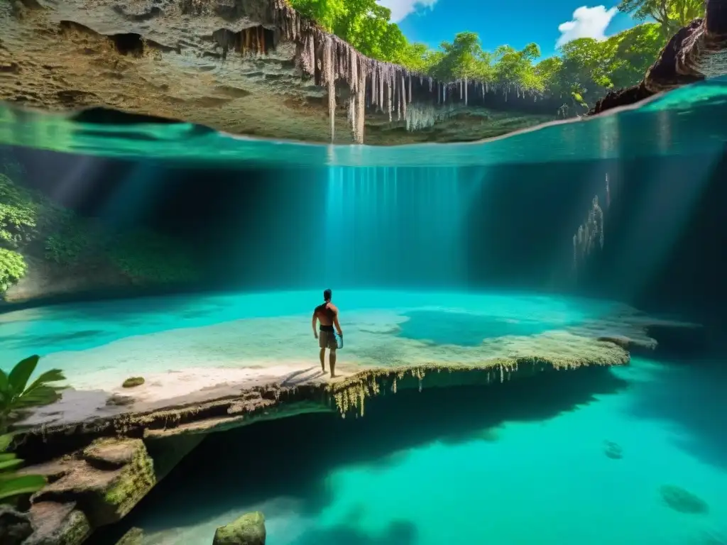 Explorando la importancia de los cenotes en la cultura maya, un cenote en la Península de Yucatán revela su mística y belleza