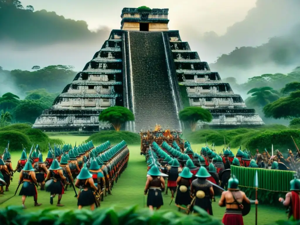 Impresionante arte militar de los mayas: guerreros en feroz batalla entre antiguas ciudades en la selva