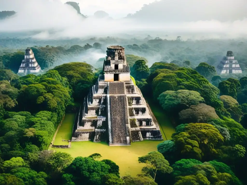 Impresionante ciudad maya de Tikal con planificación urbana matemáticas mayas