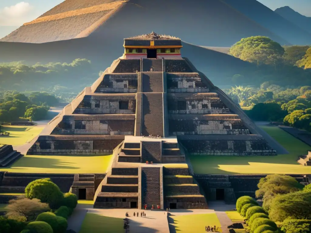 Impresionante comparación de innovaciones tecnológicas Teotihuacán Mayas en la arquitectura ancestral al atardecer