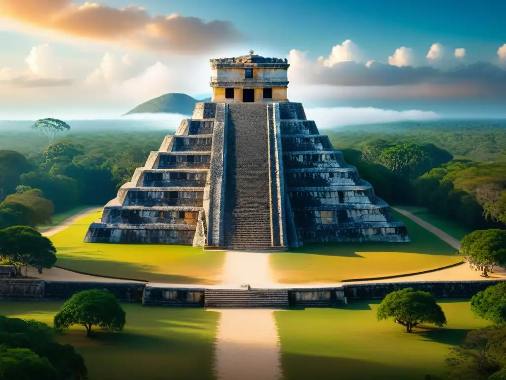 Esplendor celeste en Chichen Itza: Templo de Kukulcan Impresionante observatorio celestial maya en Chichén Itzá