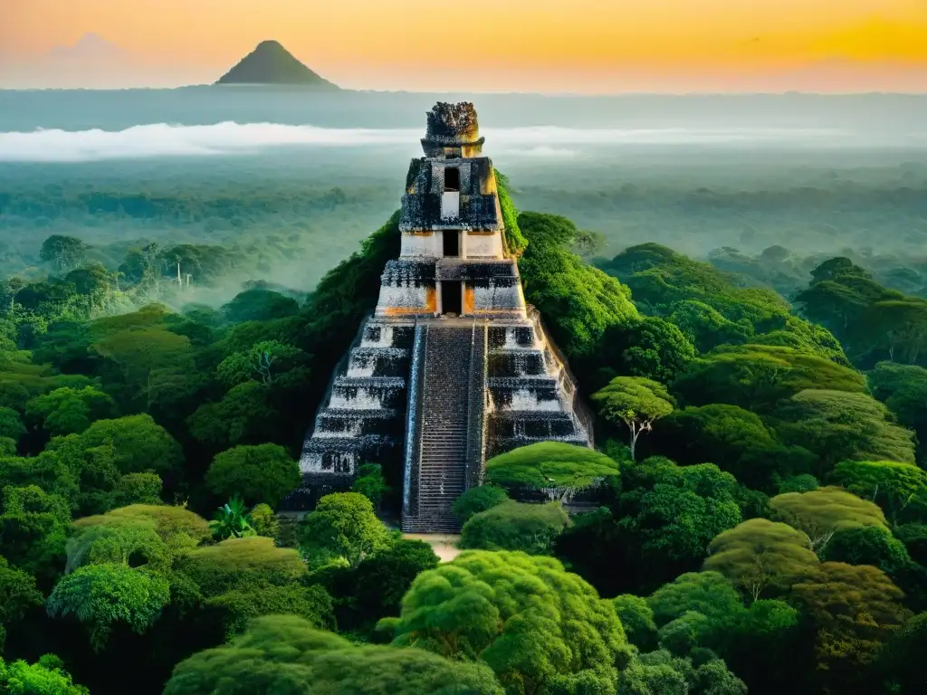 Impresionante rivalidad Tikal Calakmul era: ruinas antiguas en la selva con pirámides, esculturas y vida silvestre al atardecer