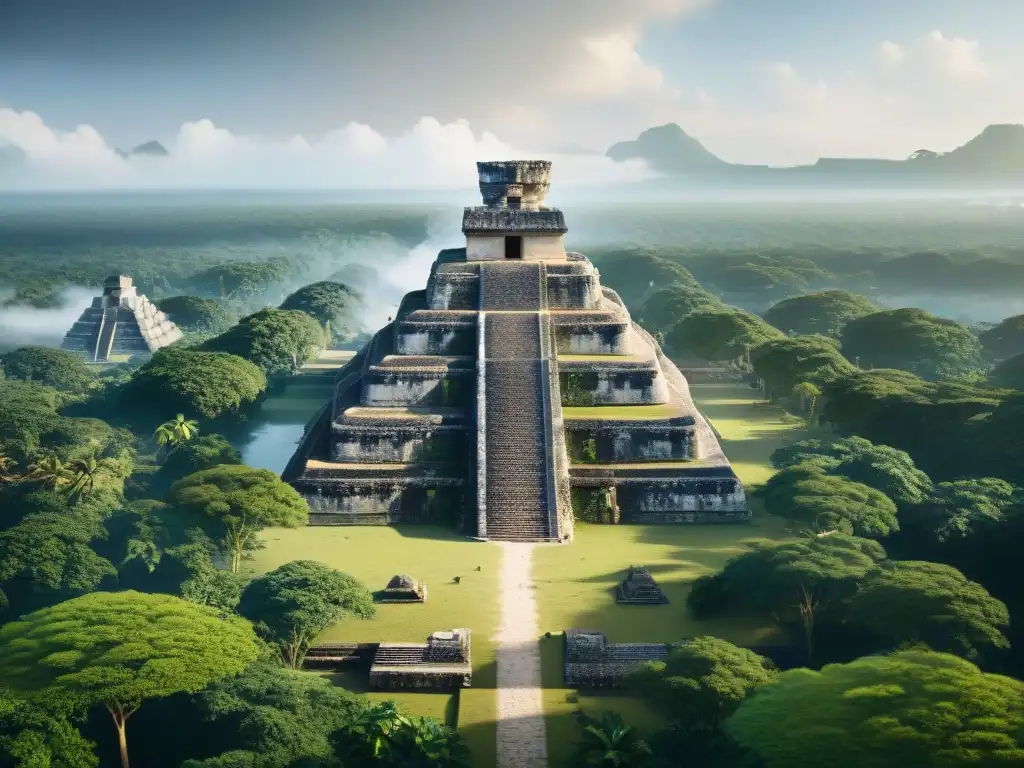 Impresionante planificación urbana de la civilización maya en una ciudad detallada y armoniosa