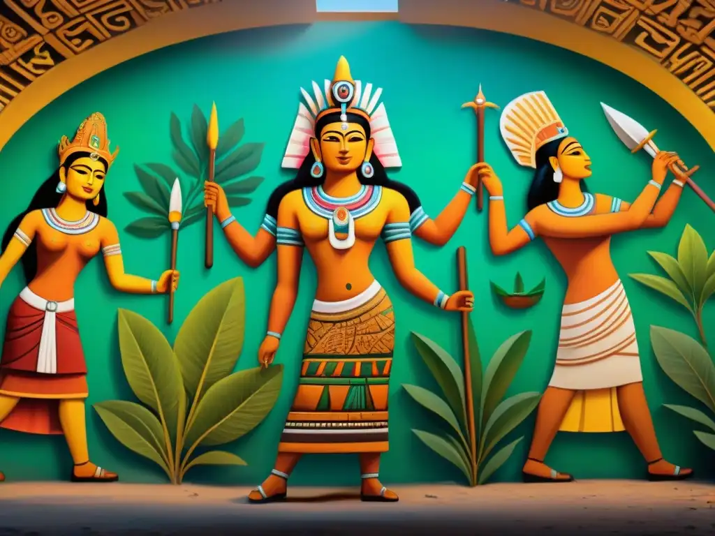 Mural Maya: Evolución de estilos de pintura en la historia Increíble mural que muestra la evolución de la pintura maya con innovación y arte en medio de la exuberante selva